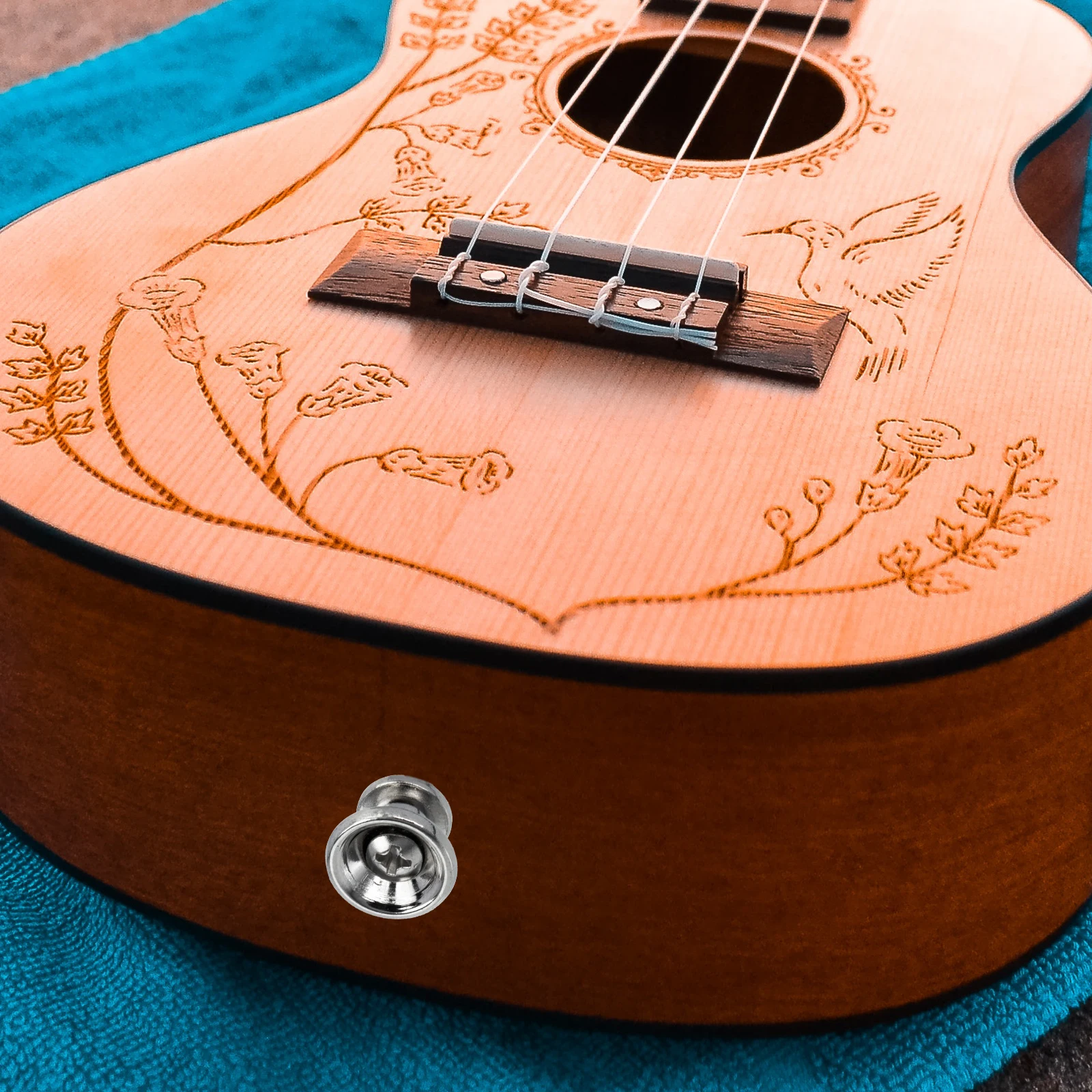 

15pcs Guitar Strap Button Nails Non Slip Lock Pins for Electric Acoustic Bass Ukulele Durable Metal Replacement Parts Easy