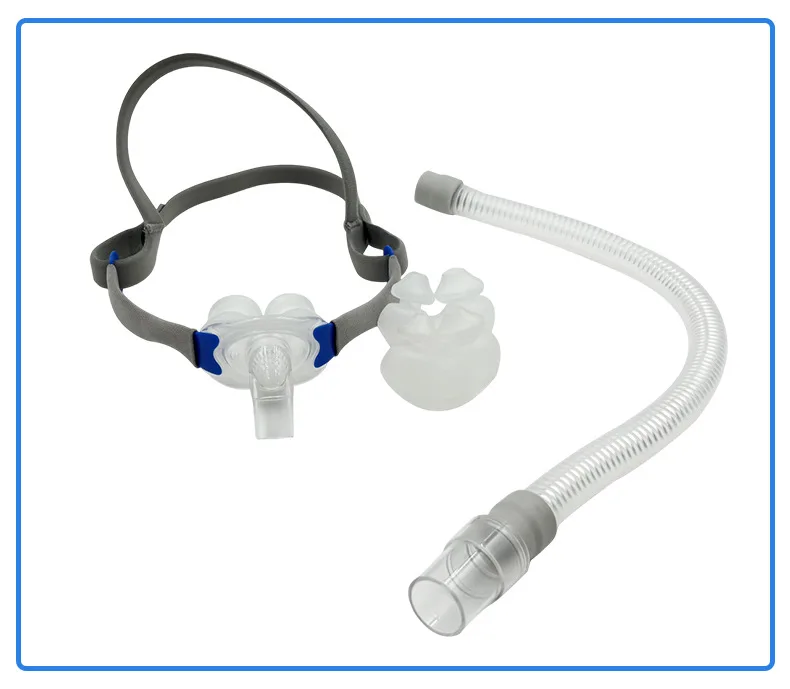 3PCS CPAP Nasal Pillow Mask with S/M/L Silicone Cushion Adjustable Soft Headband Flexible AntiLeak Sleep Apnea Breathing Machine