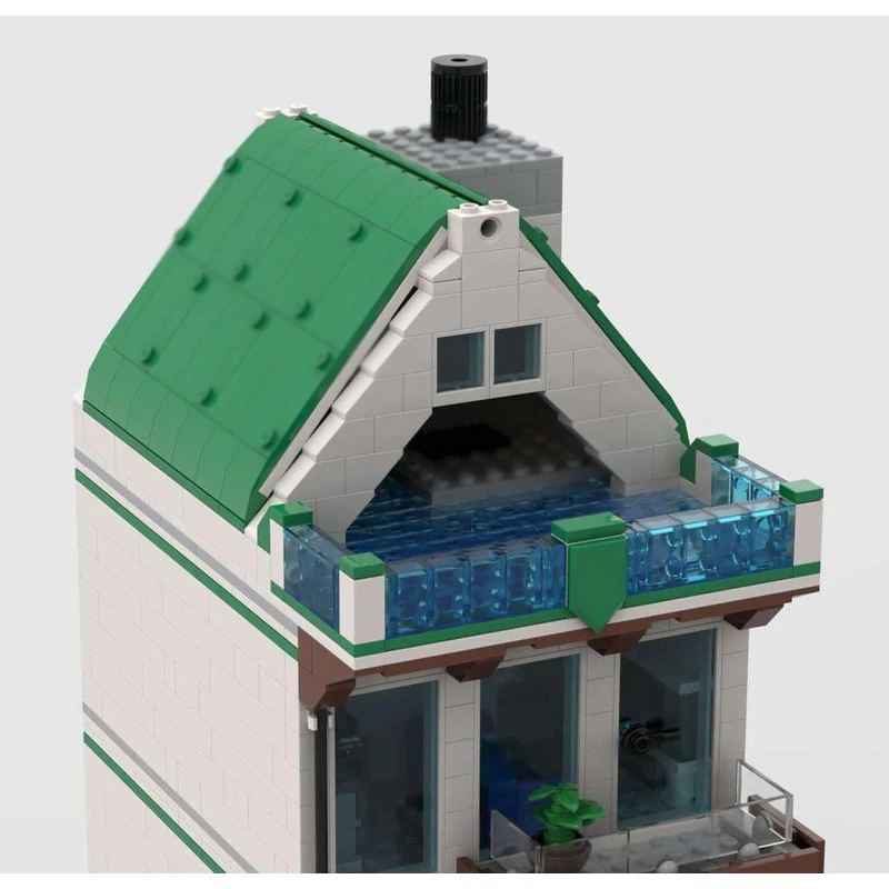 Moc Mattoni da costruzione Negozio di vinificazione Appartamento Modello modulare Tecnologia Blocco modulare Città Street View Giocattoli Assemblaggio fai-da-te Regalo di Natale