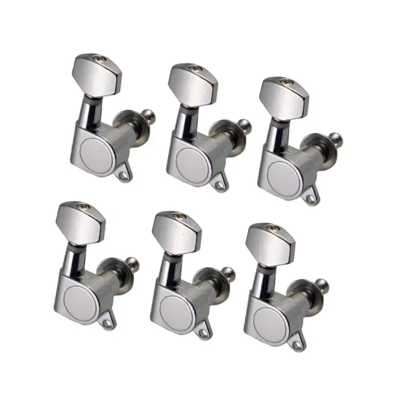 6 Pcs Zinc Alloy Guitar Sealed String Tuning Pegs Machine Heads  Accessories for Acoustic Electric Guitar Parts 6R