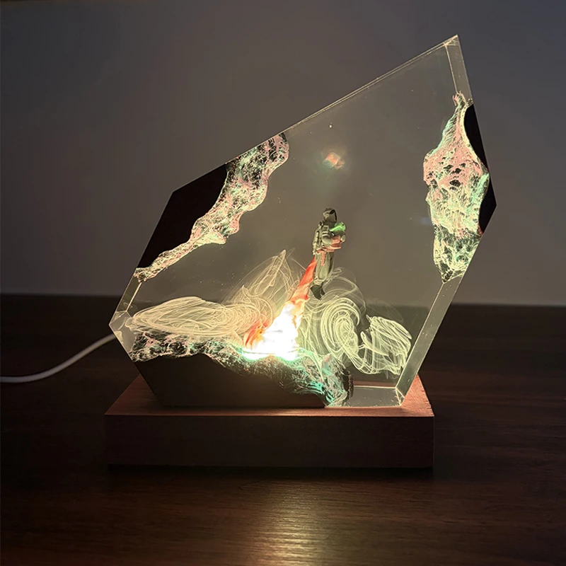 Sci-fi Anime Figure Organism Resin Table Light Creactive Art Decoration Lamp Movies Figure 7 Colors Night Light  USB Charge