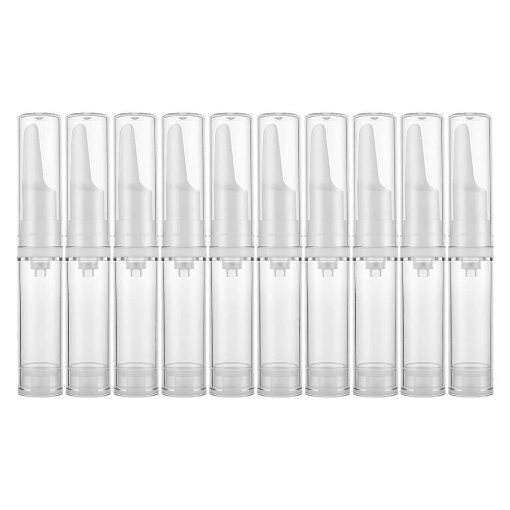

10pcs Clear Plastic Airless Bottles for Eye Cream Serum Foundation Travel Size Portable Vacuum Containers Storage