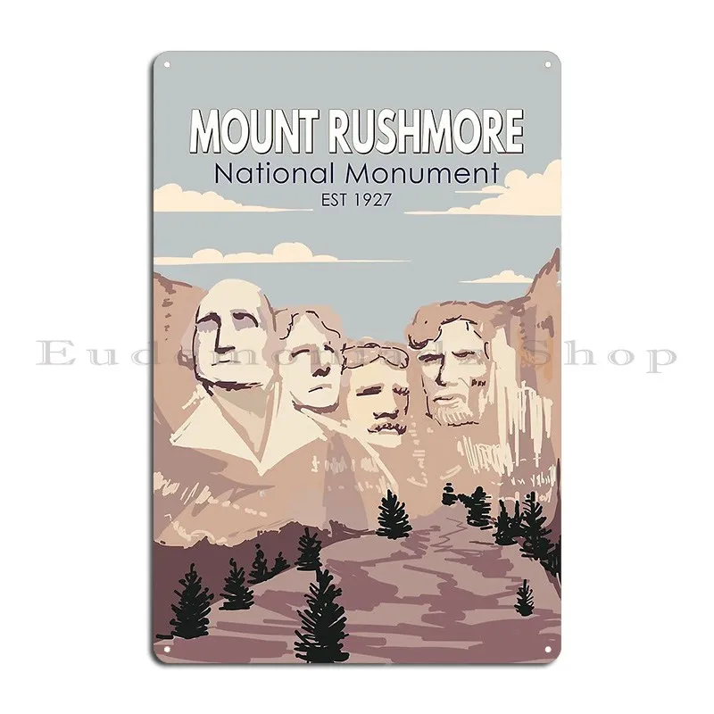 Mount Rushmore National Monument South Dakota Vintage Metal Plaque Poster Cinema Rusty Design Printing Garage Tin Sign Poster