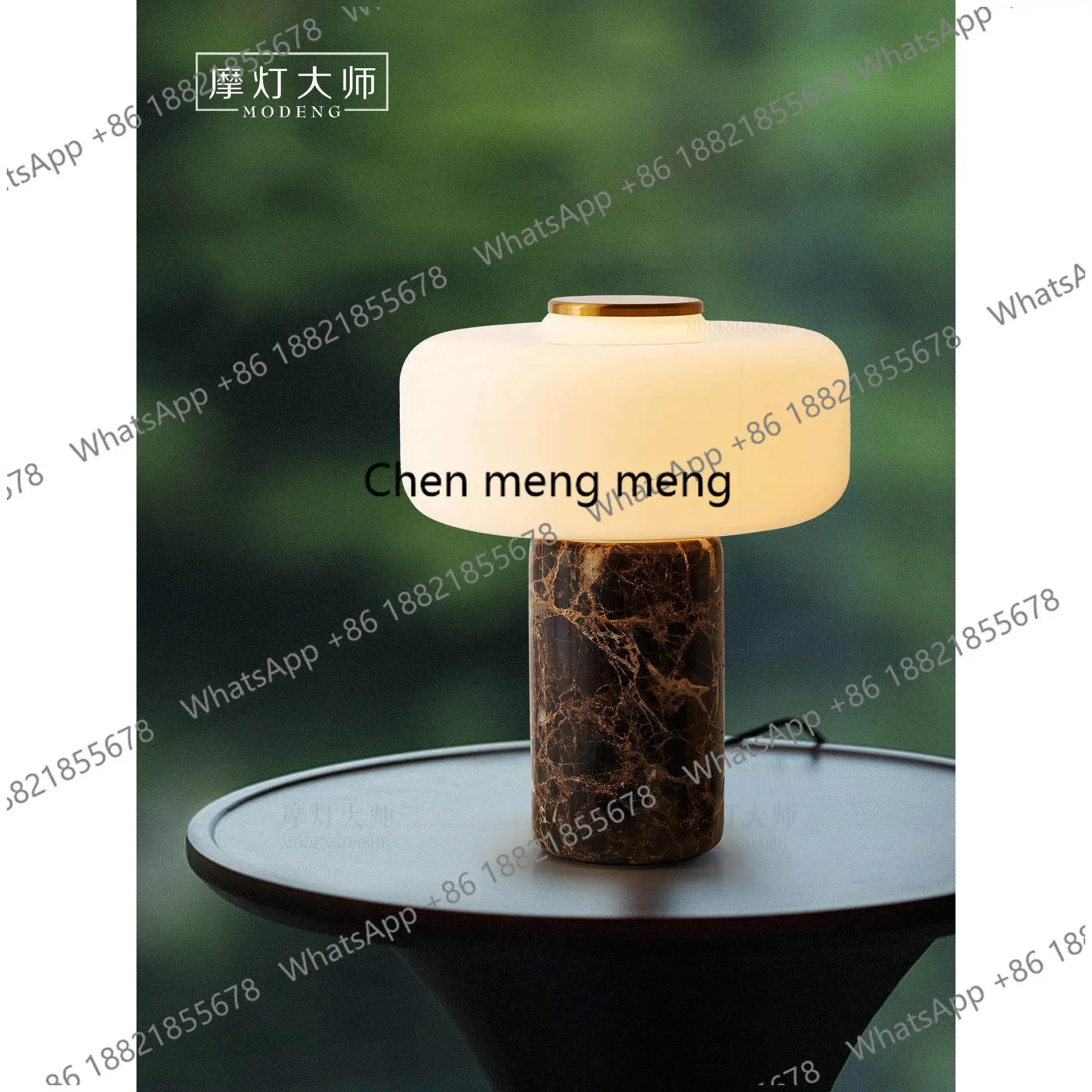 

Датская мраморная настольная лампа в скандинавском стиле, дизайнерская прикроватная лампа для спальни, роскошная высококачественная настольная лампа.