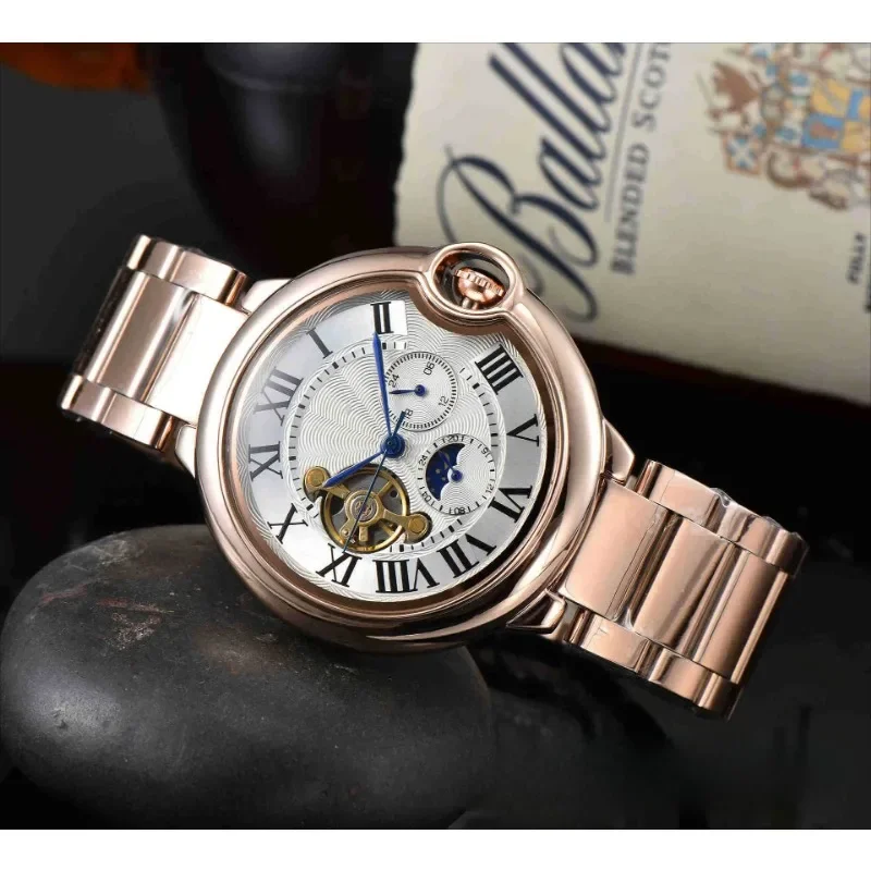 Skeleton Blue Balloon Series Fully Automatic Mechanical Movement Men’s Luxury and Noble Watch