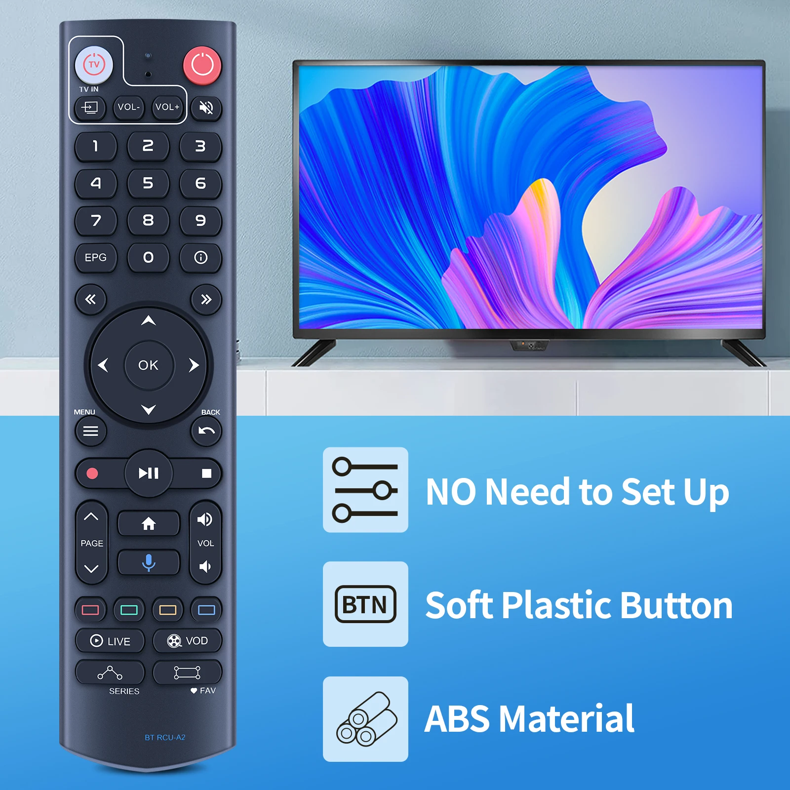 Mando a distancia para Xsarius rcu-a2, Pure y Avant series, Android v2