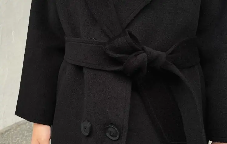 الأطفال التصوير معطف الصوف 3-15Y الاطفال يندبروف في الهواء الطلق سترة طويلة المراهقين بنين أسود بيج الشتاء معطف الصوف الدافئ