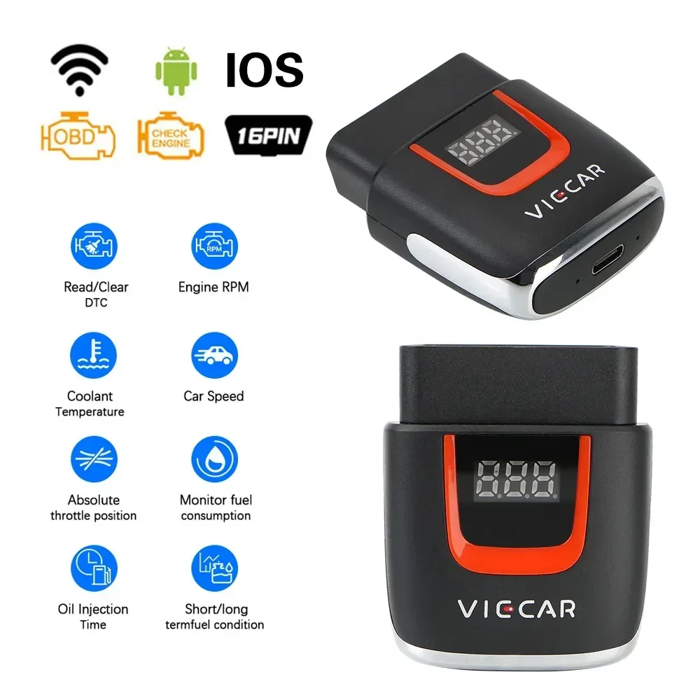 Viecar VP004 ELM327 V2.2 For Android/IOS USB Scanner Code Reader WIFI ELM 327 OBD2 Elm327 OBD Car Diagnostic Auto Tool