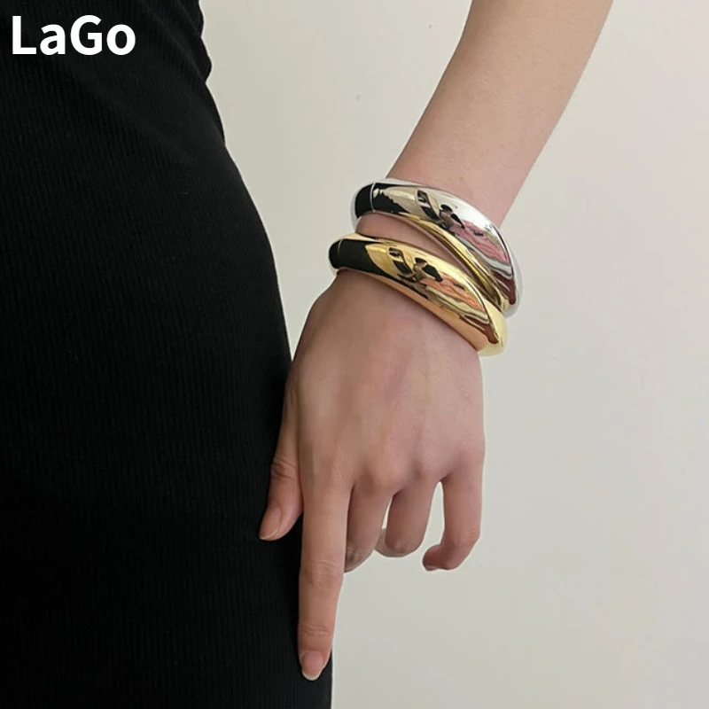 

Modern Jewelry Popular European and American Design Shiny Irregular Metal Bracelets For Women Party Gifts Cool Trend Accessories