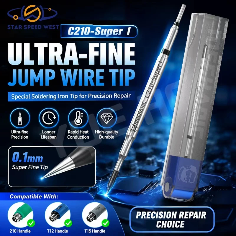 MECHANIC C210-Super I Ultra Fine Soldering Tip for Jump Wire Flying Wire Pad Repair Board Rescue Precision Soldering Iron Tip