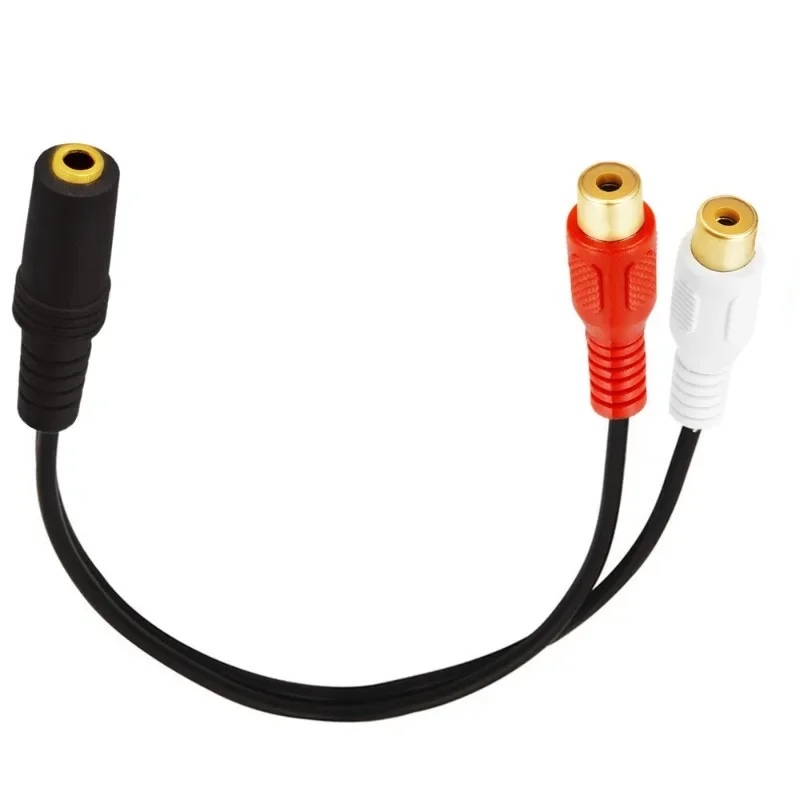 

Gold Plated Computer Adapter Chassis Audio Cable, Lotus Cable, DC3.5F/2 * RCA F Cable