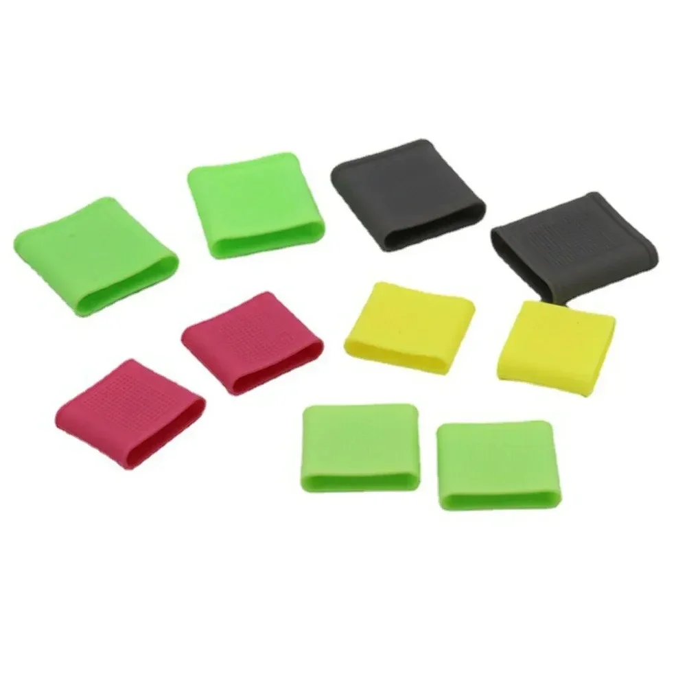 10Pcs 스포츠 미끄럼 방지 손가락 밴드 실리콘 손가락 슬리브 손 보호대 테니스 골프 액세서리 농구 및 낚시 사용 썸네일 2