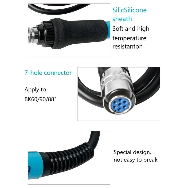 Bakon BK906 Soldering Station Handle Compatible BK90 BK60 BK881 Soldering Tip Welding Tools Welding Station Handle
