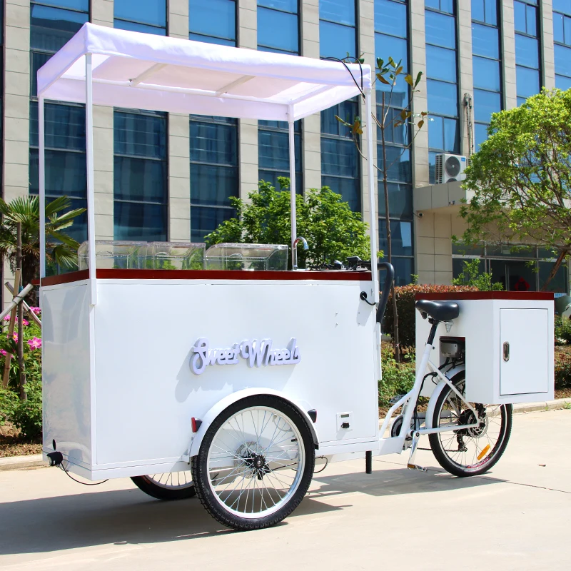 Outdoor Solar Ice Cream Cart Ice Cream Display Cabinet Ice Cream Cart