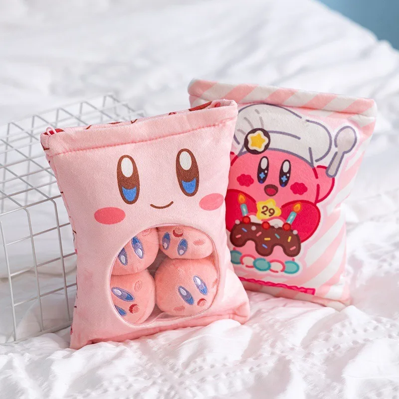 

New Anime Kirby Plush Toy Pudding Candy Bag Kawaii Cute Mini Pink Stuffed Doll Room Decor Pillow Peluche Xmas Birthday Gift