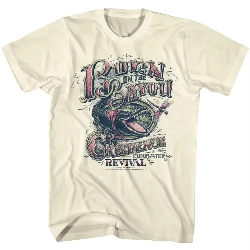 Creedence Clearwater Revival Rider T-shirt Fun Pattern Pure Cotton T-shirt Summer Trend Fan Enthusiast Printed Top Street Style