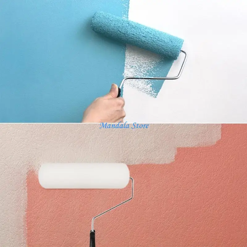 U2JC رولة دهانات تمديد أقطاب مع 3 رؤوس فرشاة الفولاذ المقاوم للصدأ أقطاب تلسكوبية طلاء جدران فرشاة للجدار والسقف