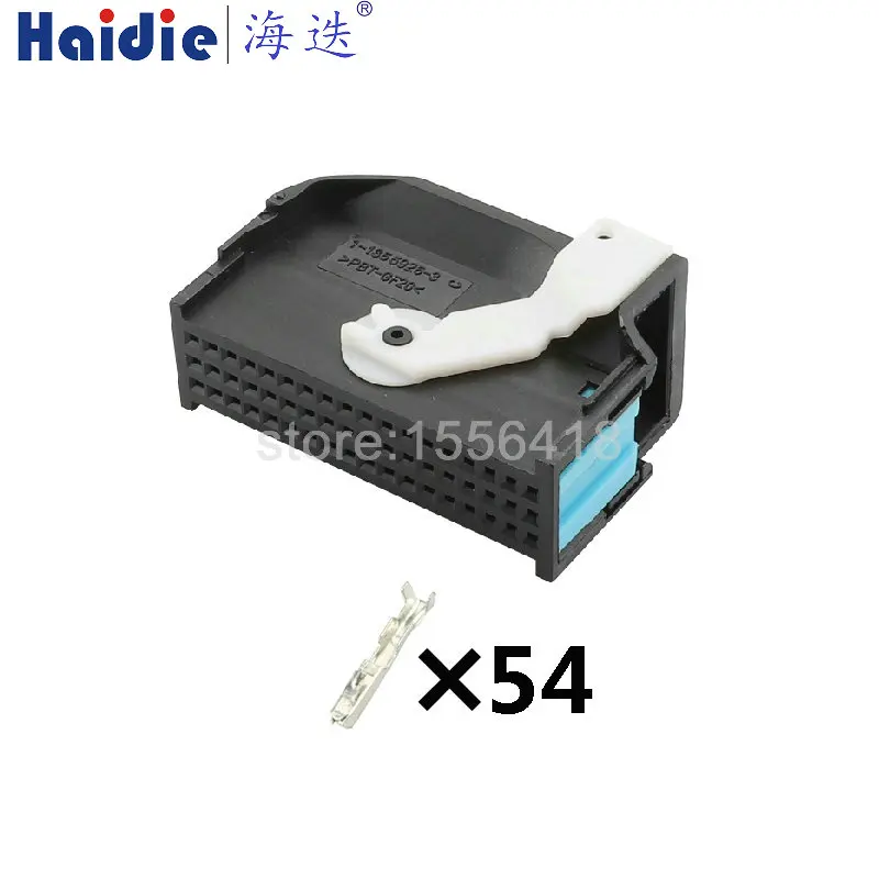 

54 Hole 4E0 972 144 Automotive Connector With Terminal 4E0972144 ECU Bluetooth Plug 1-1355928-3