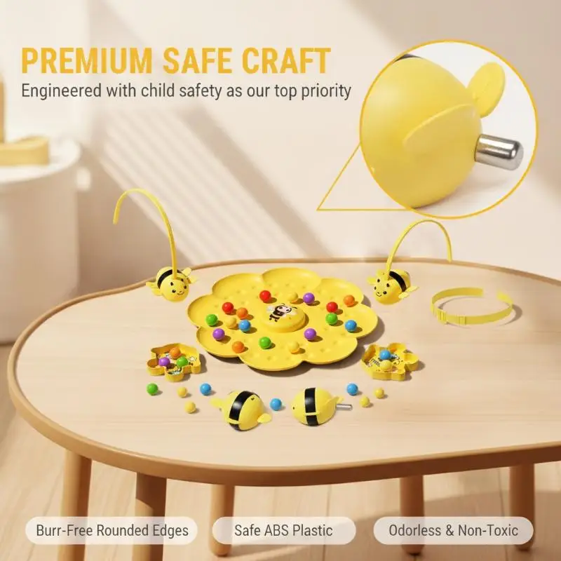 Bumblebee Kids Puzzle Fishing Board Game Interactive Educational Toy for Home Family Party Favor Gift