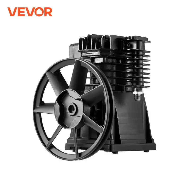 VEVOR Air Compressor Pump Head 3HP 5.8CFM 90PSI Twin Cylinder Oil Lubricated Air Compressor Piston Single-Stage Air Compressor