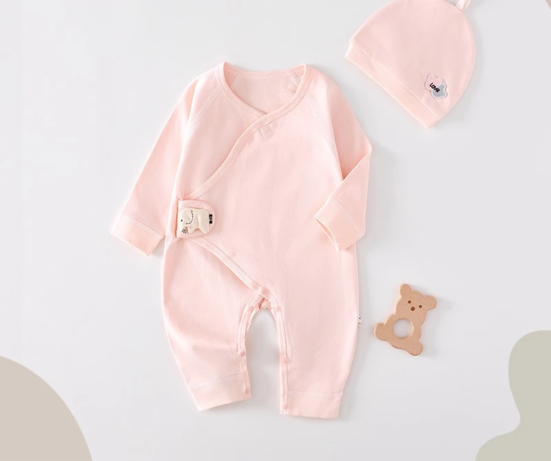 

0-3 months baby pure cotton belly protection butterfly clothes baby confinement clothes newborn monk clothes 3 months onesie