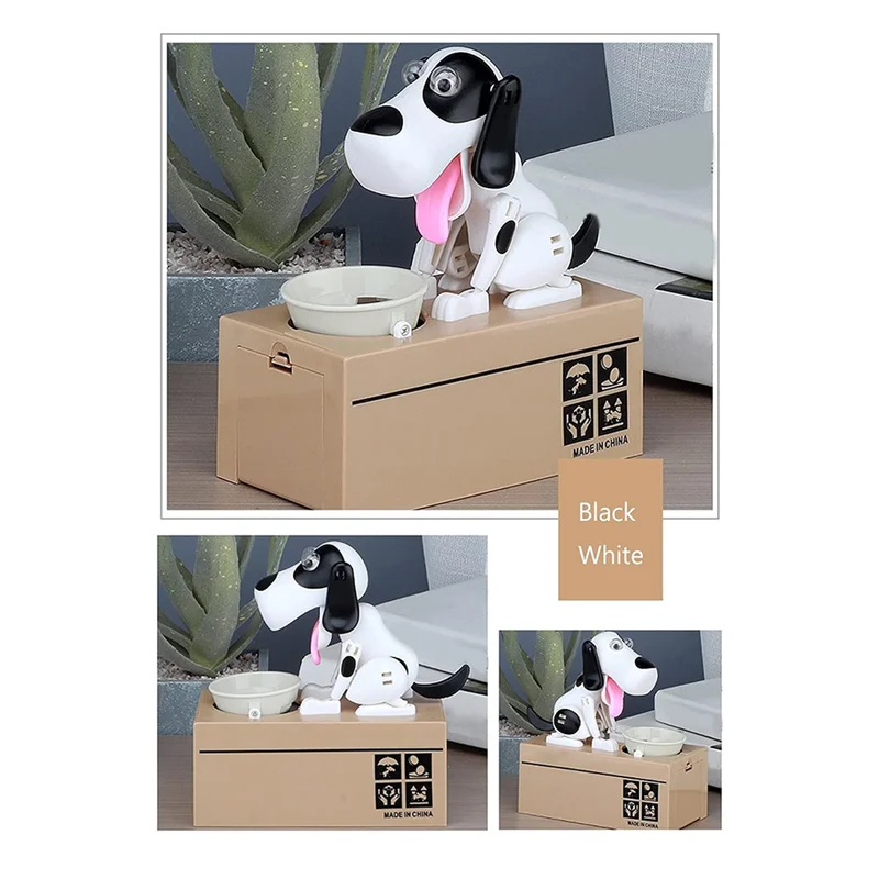 ABKI-Mi hucha para perro, moneda robótica, monedero de juguete Munching, hucha para comiendo perros