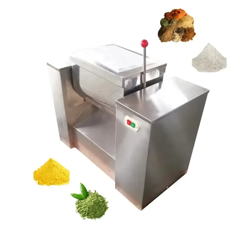 【Best-selling】Industry Stainless Steel Mixer Spice Milk Coffee Dry Powder Horizontal Blender Trough Type Mixer Dough Mixing Mach
