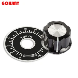 WX112 Potentiometer Knob MF-A01 MF-A02 MF-A03 MF-A04 MFA05 WH118/WX050 Rotary Switch Electronic 6mm 0-100 WTH118 Knob Scale