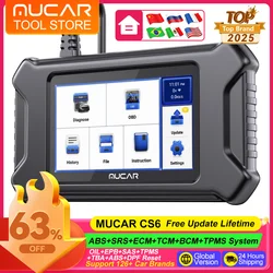 MUCAR CS6 OBD2 Scanner 6 System Diagnostic Tools Oil/EPB/SAS/ETS/TPMS/ABS/DPF Reset Car Code Reader Diagnosis Automotive Tools