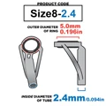 Size8 2.4mm 3Pcs