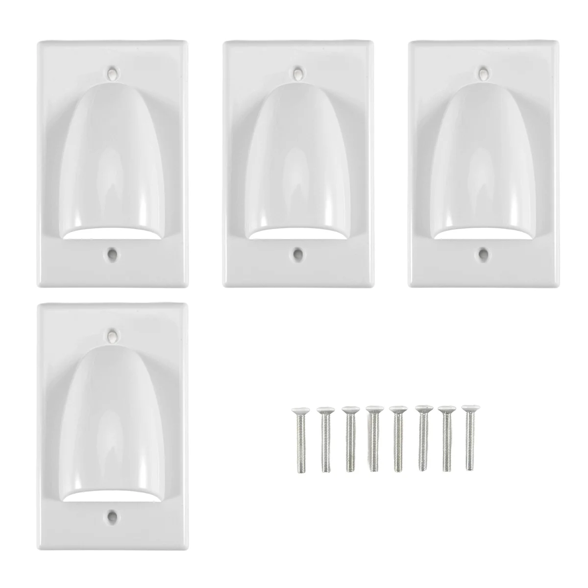 

【КОД】4 шт., одноместная настенная пластина для кабеля в комплекте, пылезащитная пластина для кабеля, внутреннее управление, выпуклое аудио