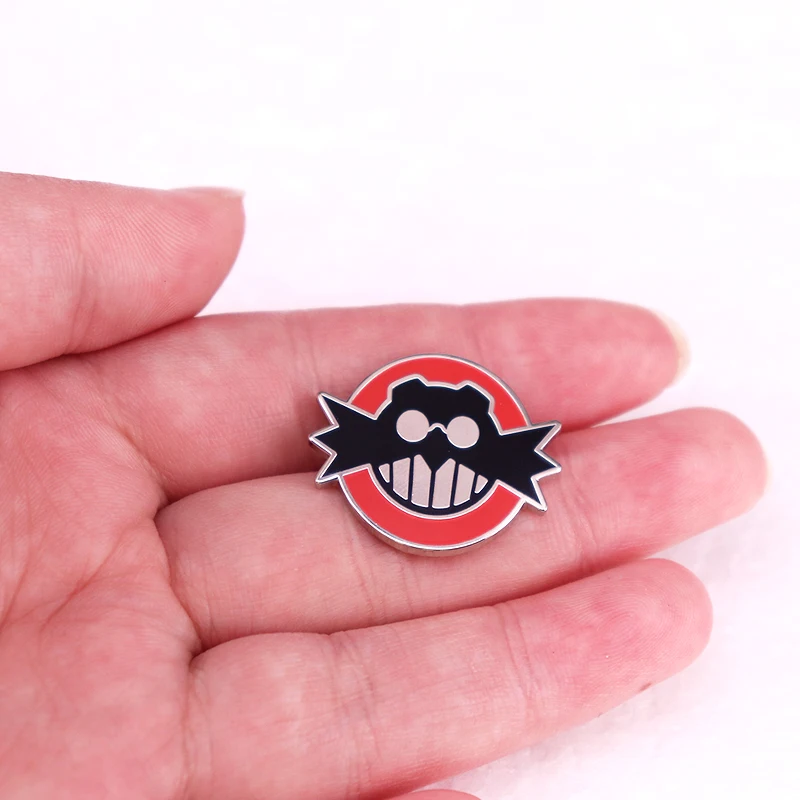 Game Villain Evil Dr Eggs Man Enamel Pin Brooch Player Gift Badge