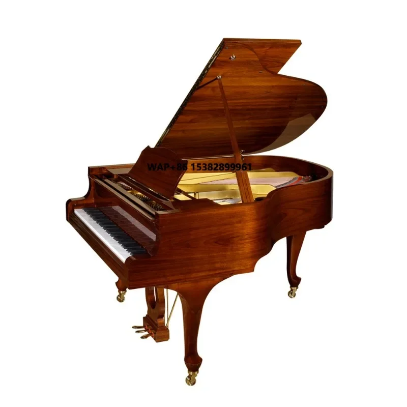 Customized Classic Walnut Solid Wood 88-Key Grand Mechanical Piano for Professional Performance at Living Room Gatherings