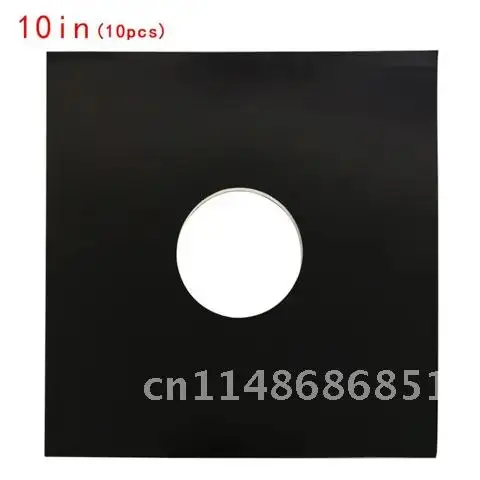 10PCS Vinyl Record Album Accesso Anti-static Hard Shell Paper Inner Sleeves Polylined Protectors with Hole for 7/10/12 Inches LP