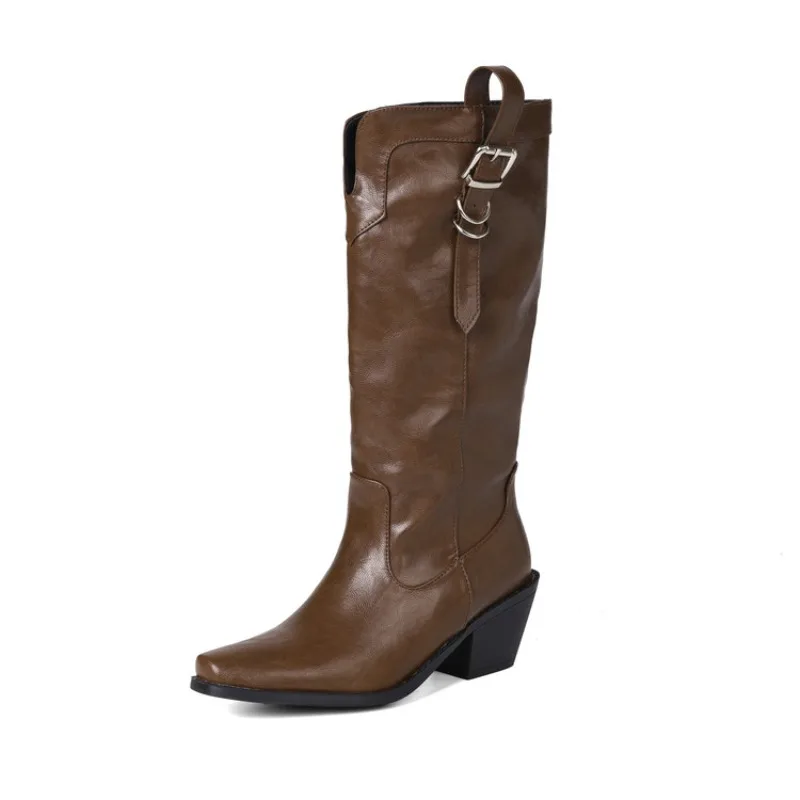 

Высококачественная осенне-зимняя женская обувь, женские модные ботинки на толстом каблуке, дизайнерские ботинки, зимние женские ботинки для банкетов