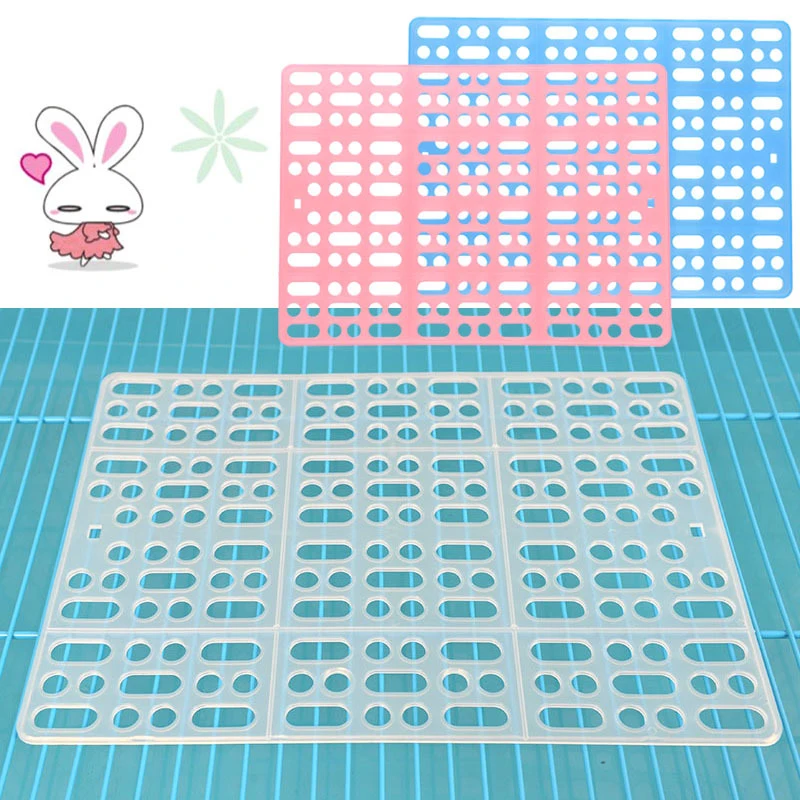 Plastic Mesh Rabbit Foot Pads Holland Pig Totoro Dolphin Dung Leak Plate Pet Cage Foot Pads Hamster Cage Can Be Assembled Trays image 5