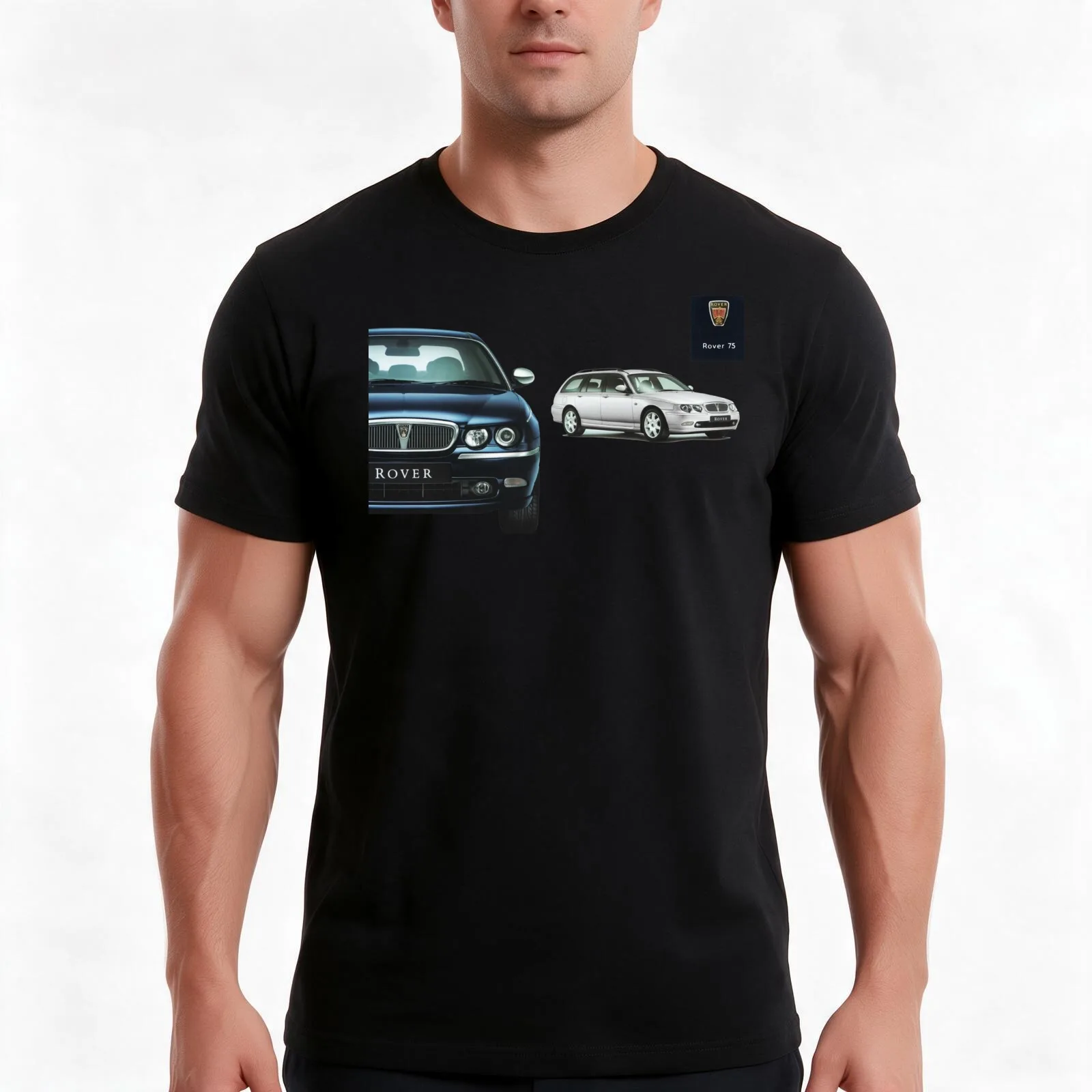 ROVER 75 T-Shirt Summer Casual Cotton Tee Oversized Streetwear Tops Vintage Graphic Print Loose Fit Short Sleeve