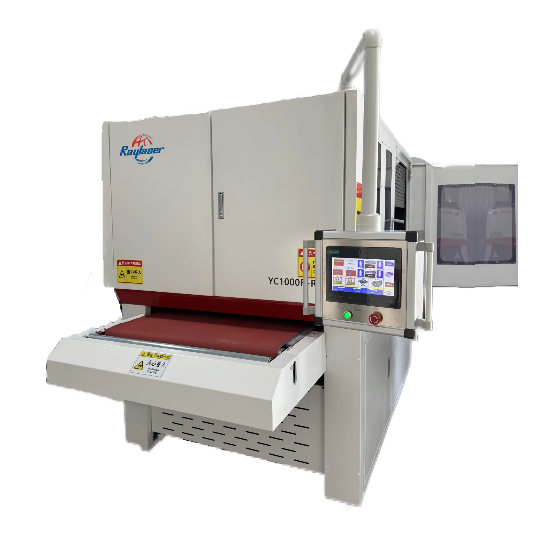 YC1000R-R Automatic Belt Flat Sanding Machine Sheet Metal Deburring Corner Edge Rounding Polisher with Motor Core Component