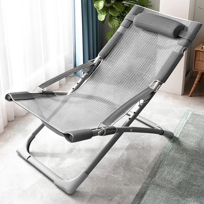 Summer Fold Beach Chair Lounge Outdoors Leisure Sunchair Beach Chair Lunch Break Sleeping Silla Plegable Garden Furniture QF50BC