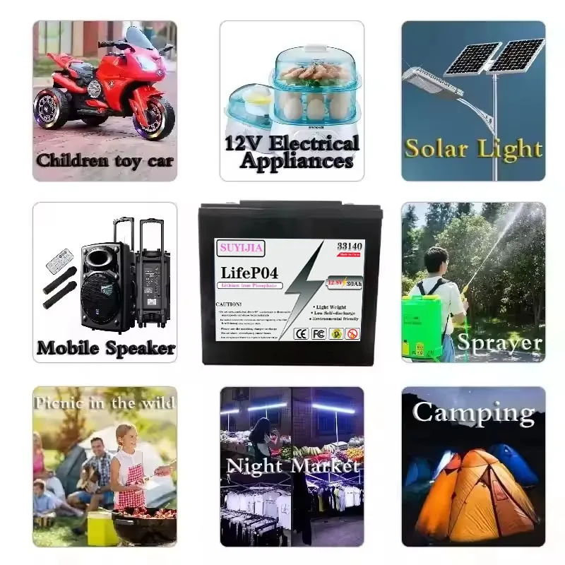 33140 Nueva producción 4S2P 12V LiFePO4 30Ah batería incorporada BMS batería de fosfato de hierro y litio 4000 + carrito de golf vida útil de ciclo solar