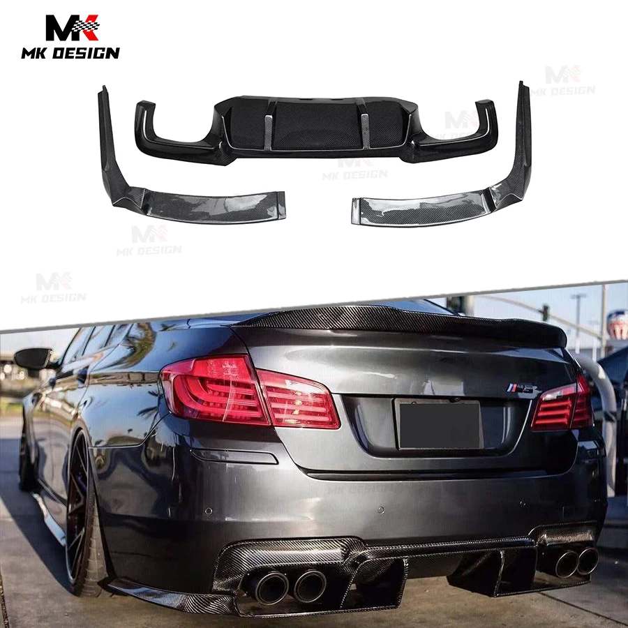 

Carbon Fiber PSM Style Rear Diffuser With Rear Splitters for BMW 5 Series F10 F18 M5 2010-2016 Rear Lip Bumper Diffuser Body Kit