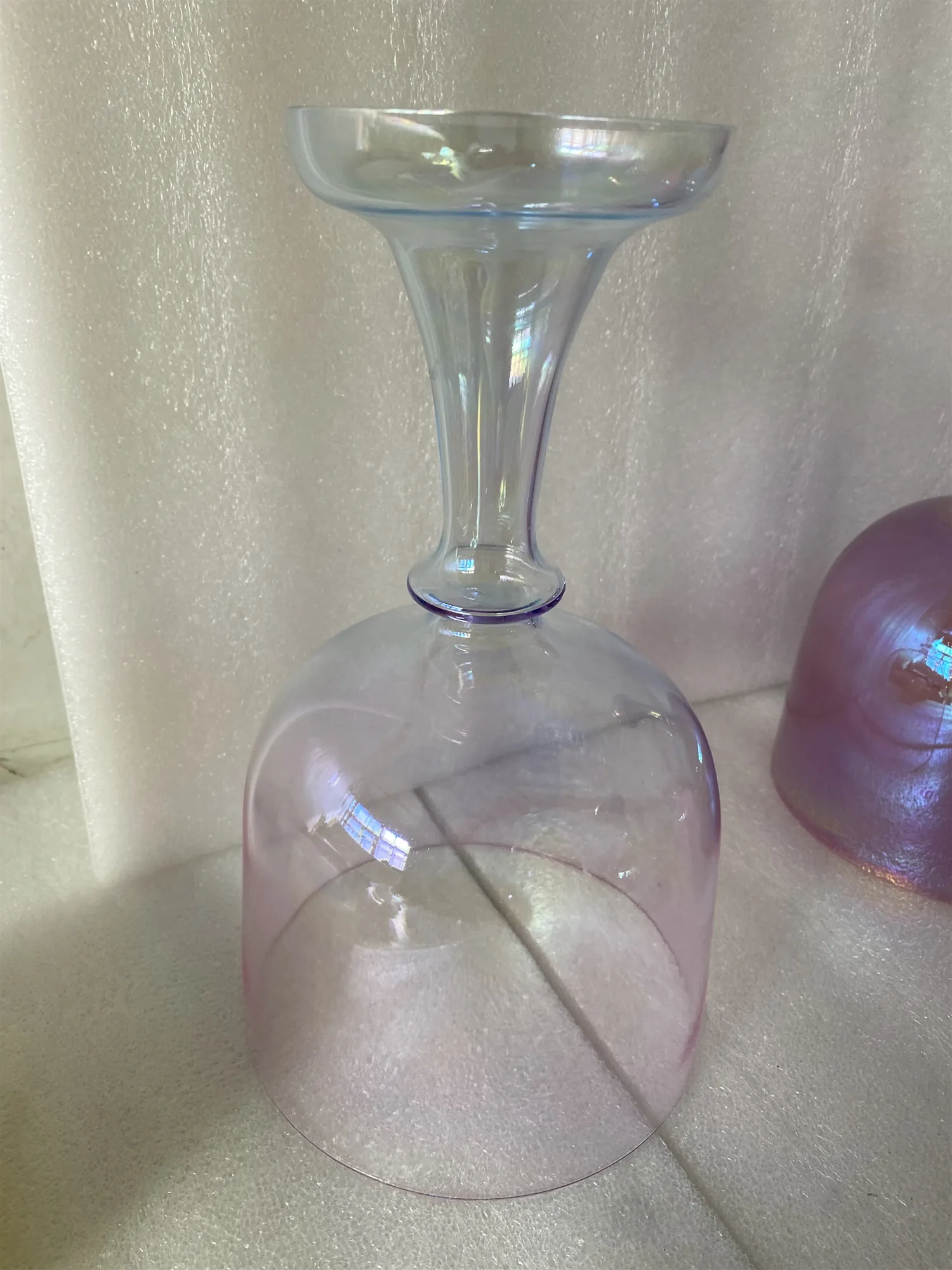 4th octave crystal singing chalice magic gradient colors pink&blue perfect pitch 