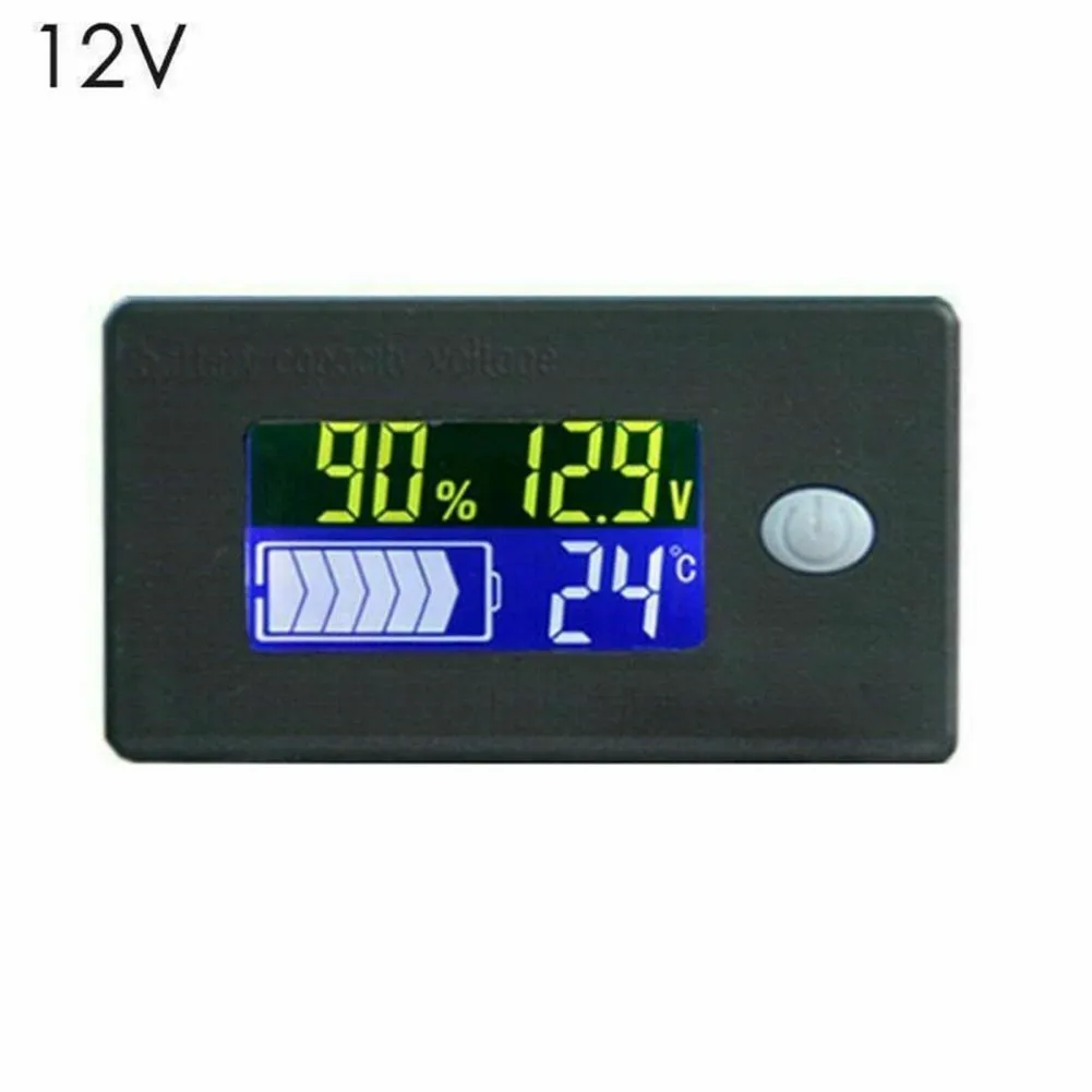 Work Equipment Digital Display 12V 24V 48V On off Switch ABS Moniter Meter Multi-functional Auto-off Battery Capacity Indicator