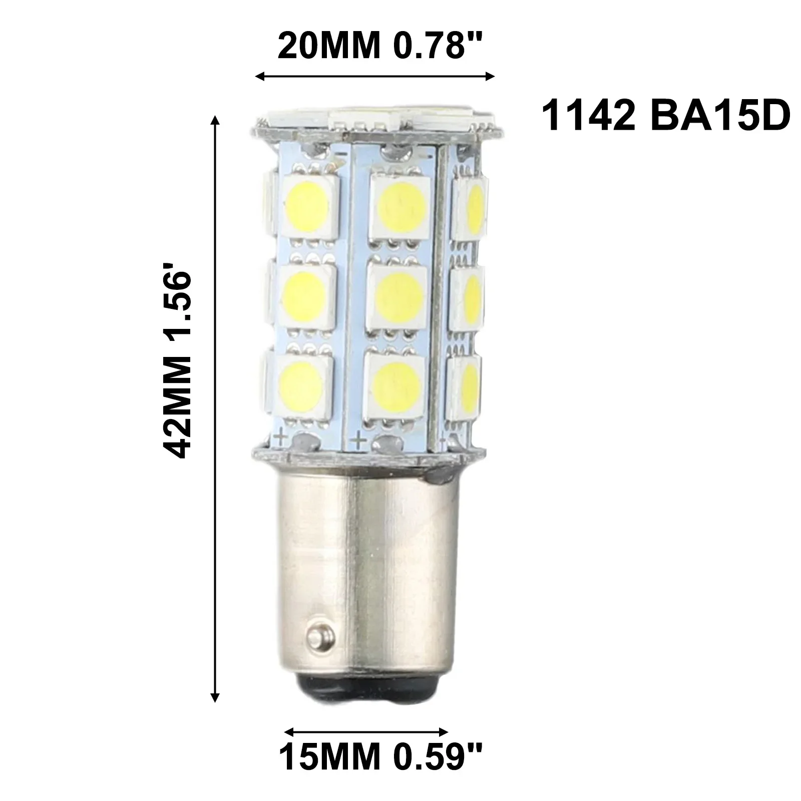 1 PC รถ Cabin Marine เรือ LED ภายในหลอดไฟ BA15D 3 ชิป 5050 27SMD DC 9 V-DC14V 6000K สีขาวหางไฟเบรคหยุด