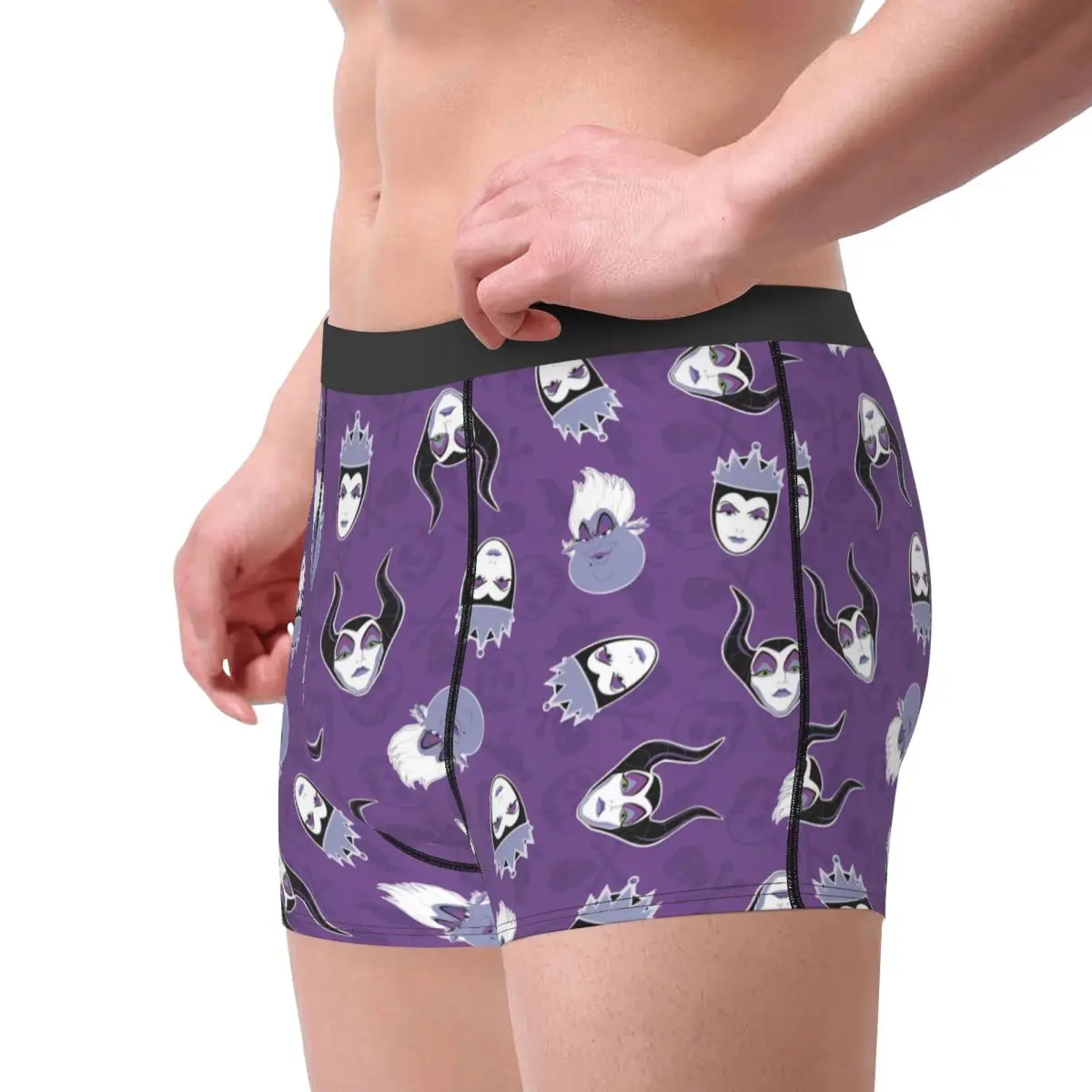 Men Villains Cartoon Queen Movie Underwear Evil Maleficent Sexy Boxer Briefs Shorts Panties Male Breathable Underpants