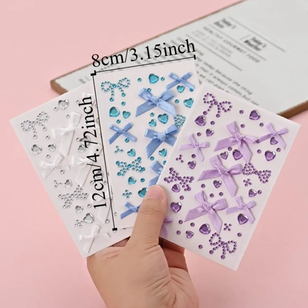 Creative Sparkling Face Gem Sticker Waterproof Shiny Photocard Sticker Self-adhesive Y2K 3D Rhinestone Sticker Girls Tattoos 6