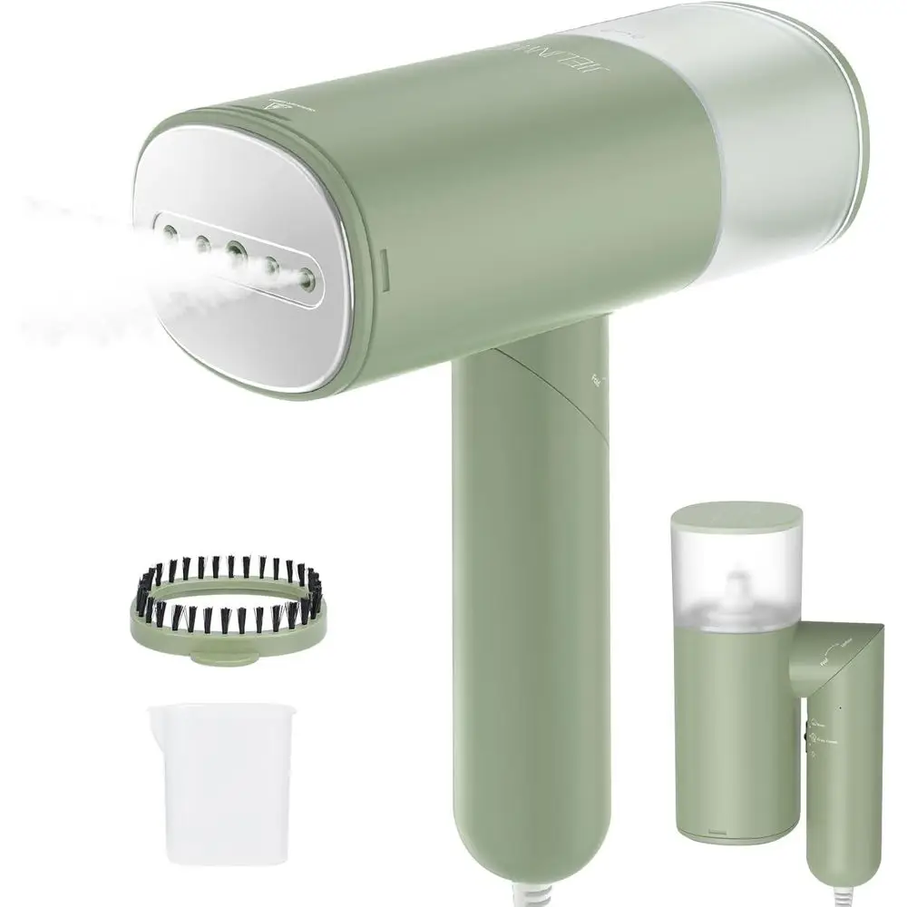

Handheld Steamer, 1200W Portable Travel Steamer, 20 Sec Preheat, 150ml Water Tank, Clothes Wrinkle Remover, Home Travel-Green