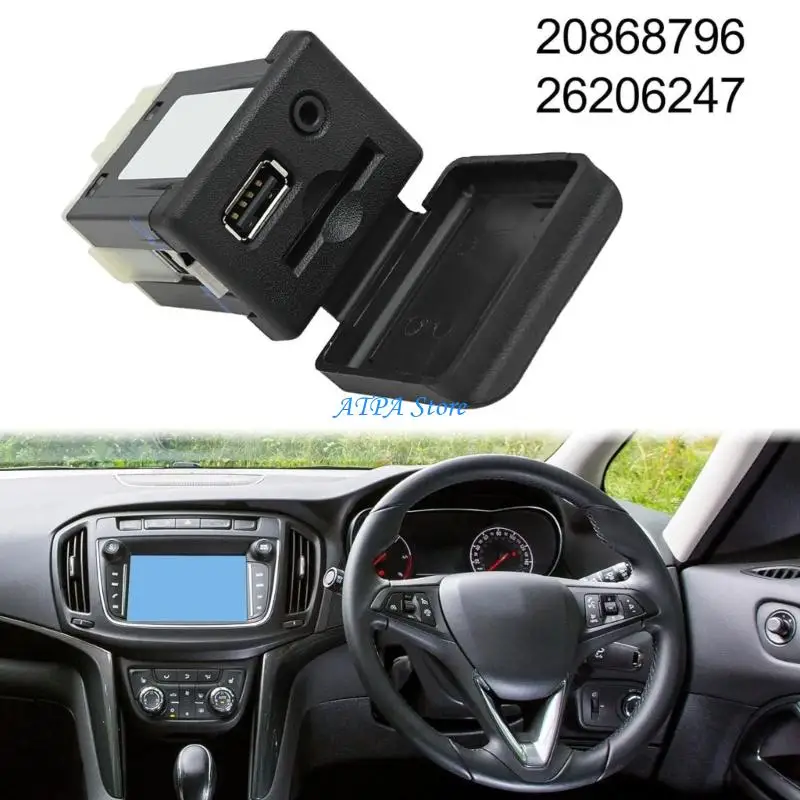 U13C Plastic Car Stereo Auxiliary Port Adapter Seamless Device Integration 26206247 20868796