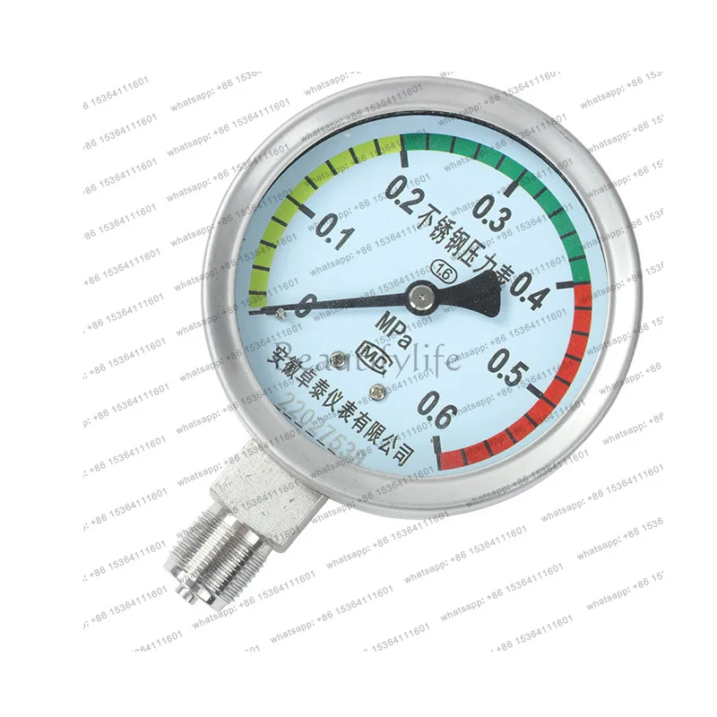 

Stainless steel seismic pressure gauge electrical contact with detection Y-100BF/YN100BF