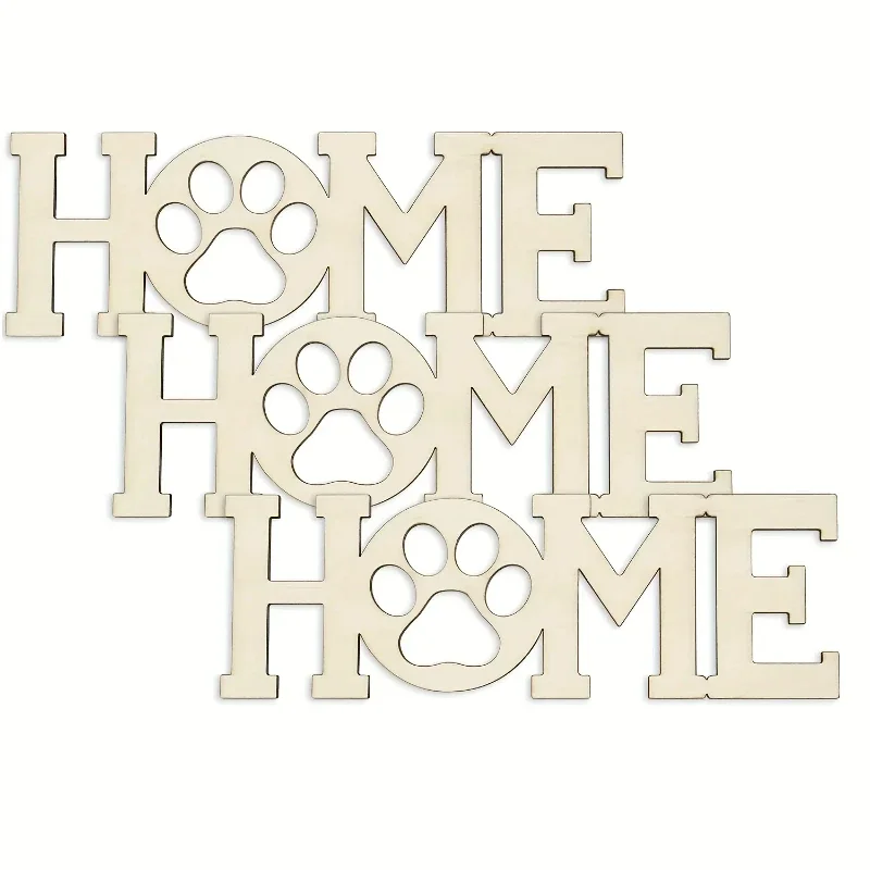 

24pcs Wooden Dog Cat Paw Plaques Blank DIY Crafts Cutouts Unfinished Pet Paw Ornaments for Puppy Home Decor